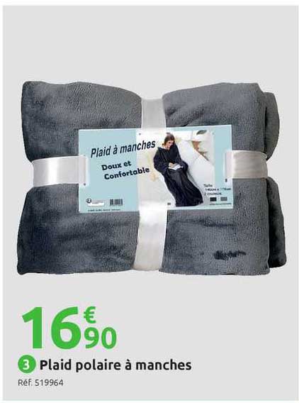 plaid polaire à manches