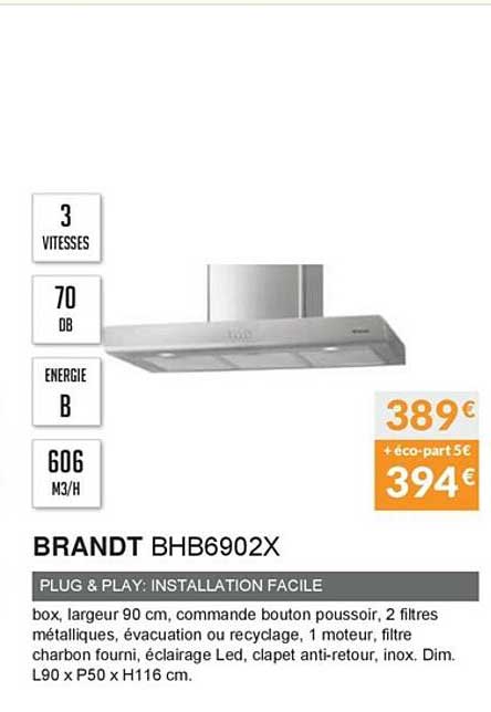 plug & play: installation facile brandt bhb6902x