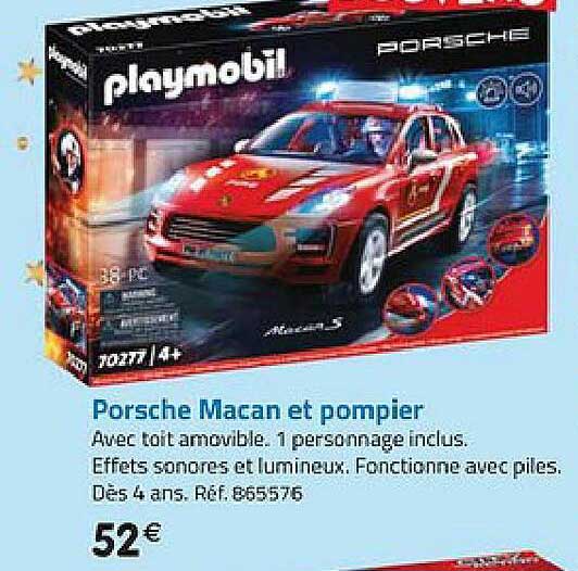 porsche macan et pompier playmobil