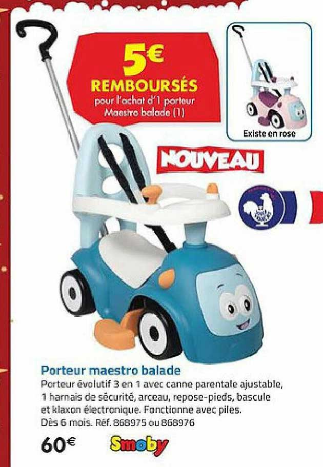 porteur maestro balade smoby