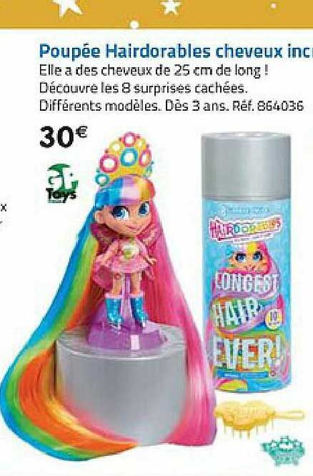 poupée hairdorables cheveux incroyables