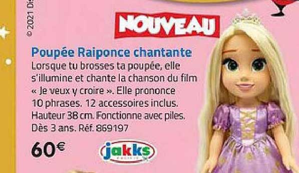 poupée raiponce chantante jakks