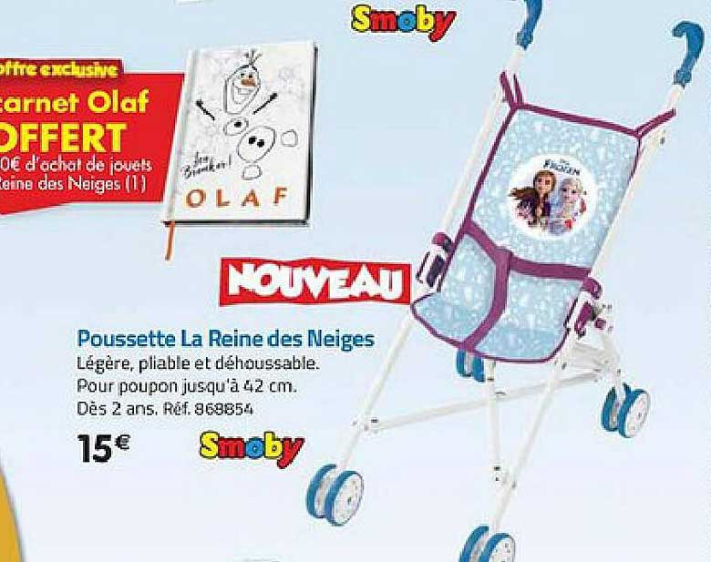 poussette la reine des neiges smoby