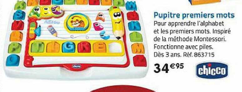 pupitre premiers mots chicco