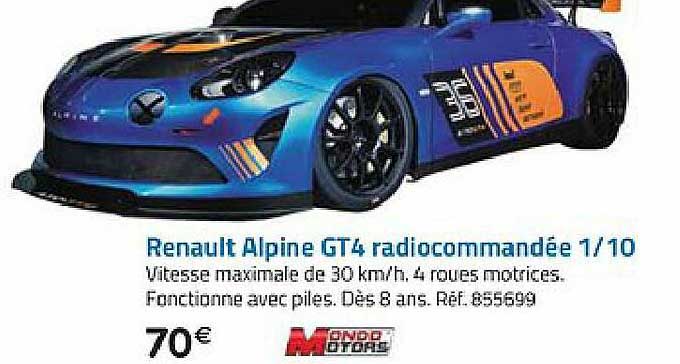 renault alpine gt4 radiocommandée 1 10