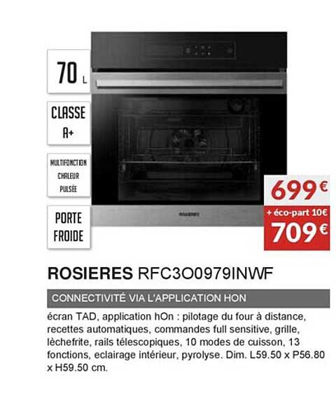 rosières rfc30o979inwf connectivité via l'application hon
