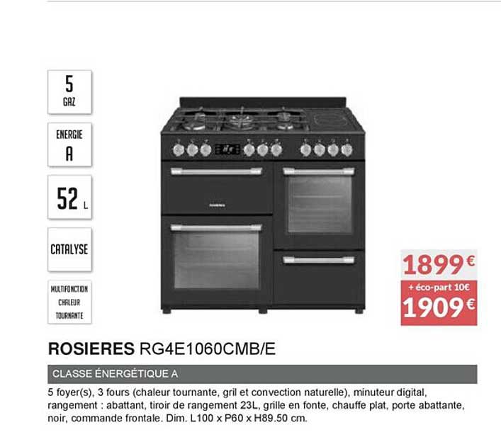 rosieres rg4e1060cmb e classe énergétique a