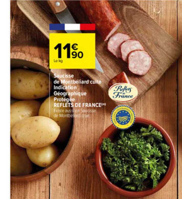 saucisse de montbéliard cuite indication géographique protégée reflets de france