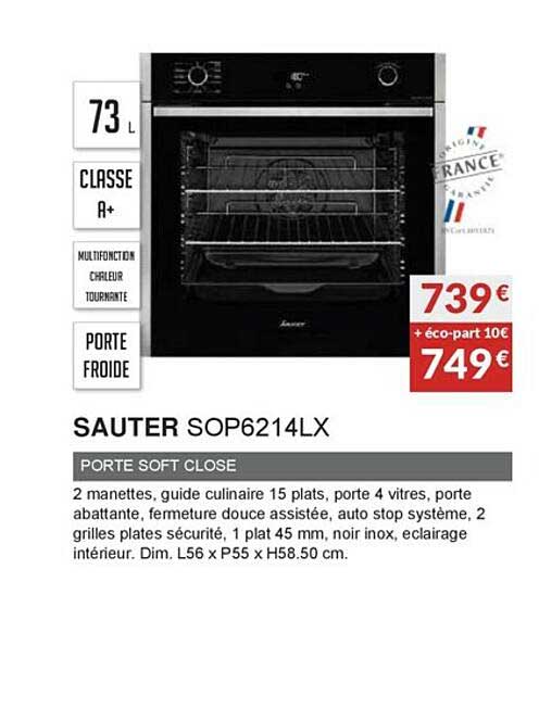 sauter sop6214lx porte soft close