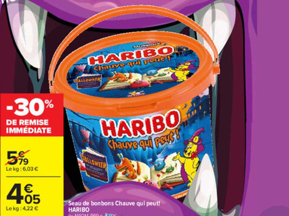 seau de bonbons chauve qui peut! haribo