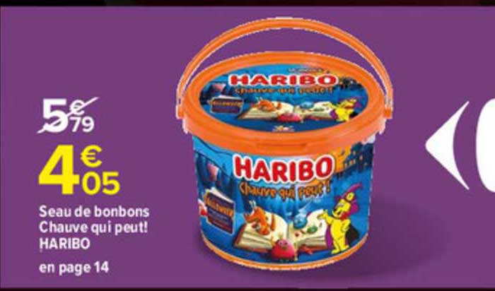 seau de bonbons chauve qui peut! haribo