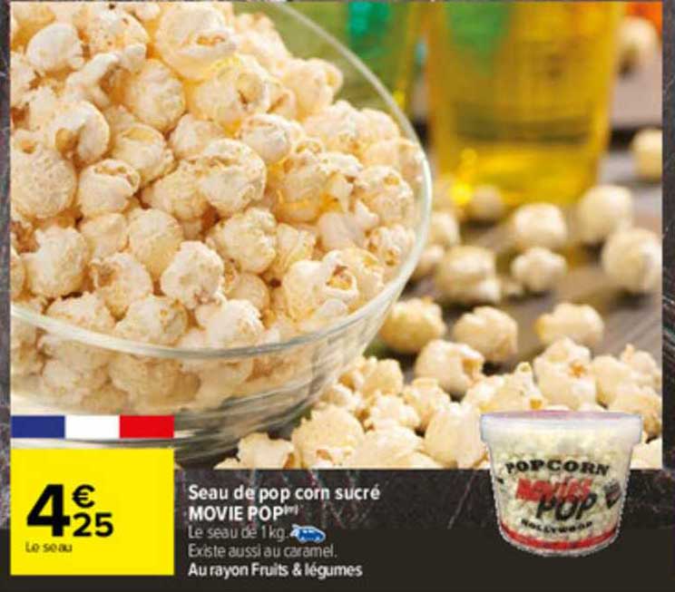 seau de pop corn sucré movie pop