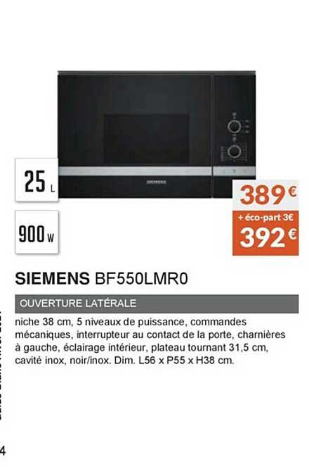 siemens fb550lmr0 ouverture latérale