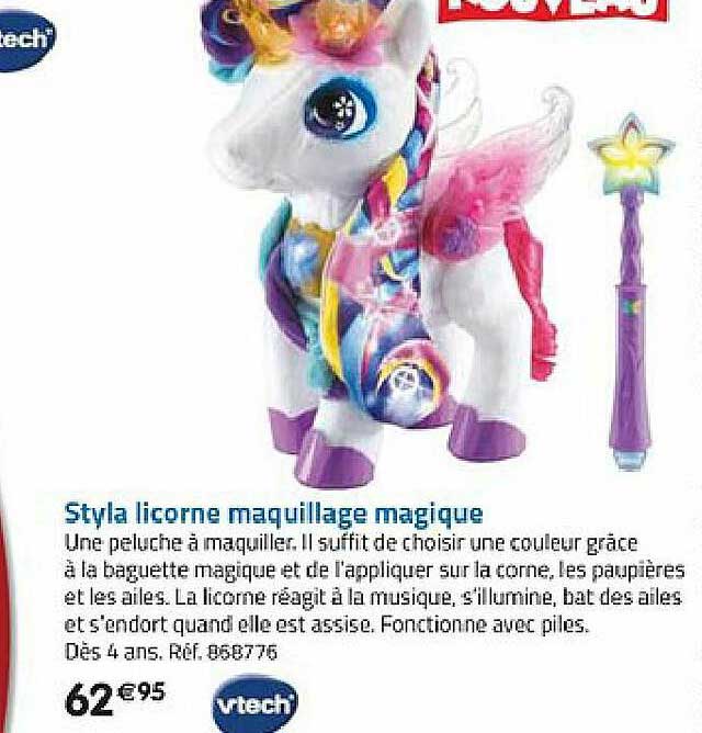 styla licorne maquillage magique vtech