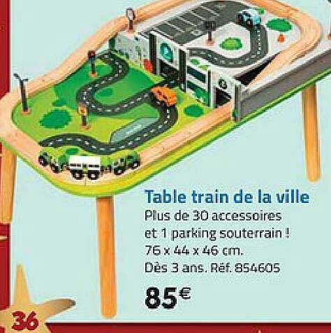 table train de la ville