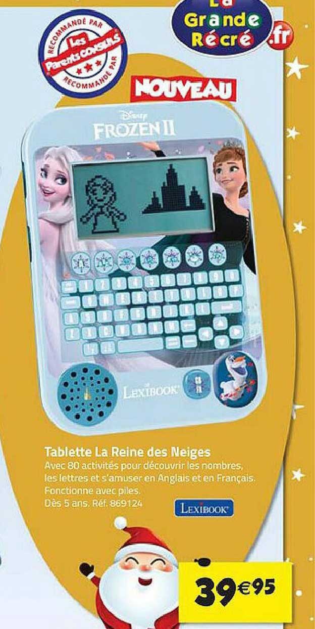 tablette la reine des neiges lexibook