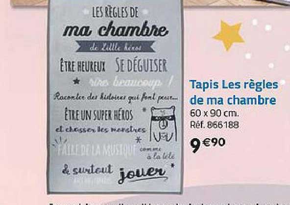 Tapis Les Règles De Ma Chambre