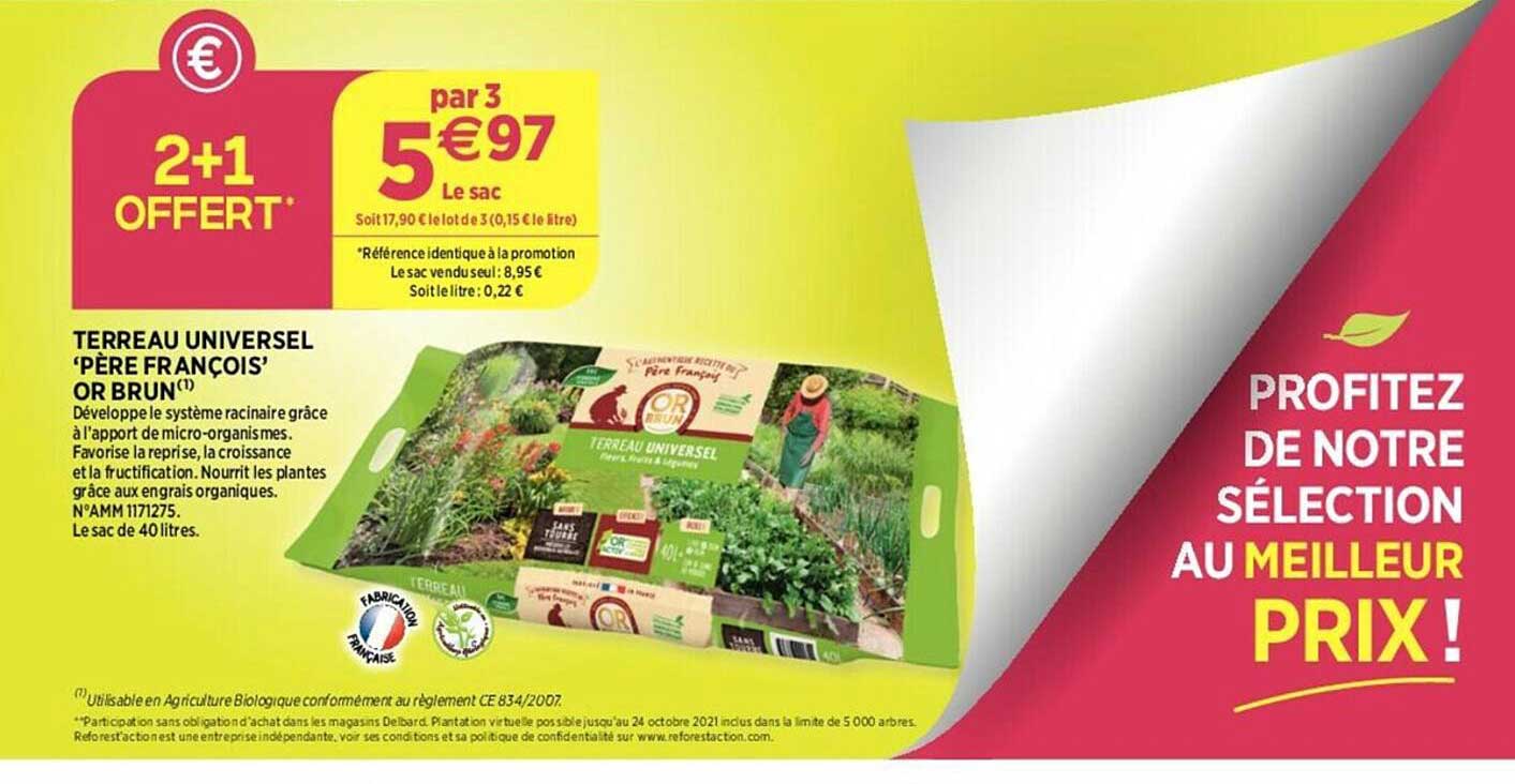 terreau universel père francois' or brun