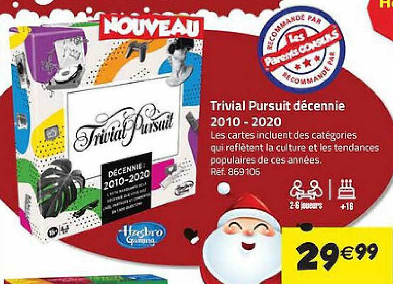 trival pursuit décennie 2010 2020 hasbro gaming