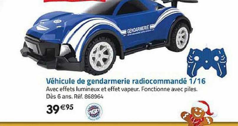 véhicule de gendarmerie radiocommandé 1 16