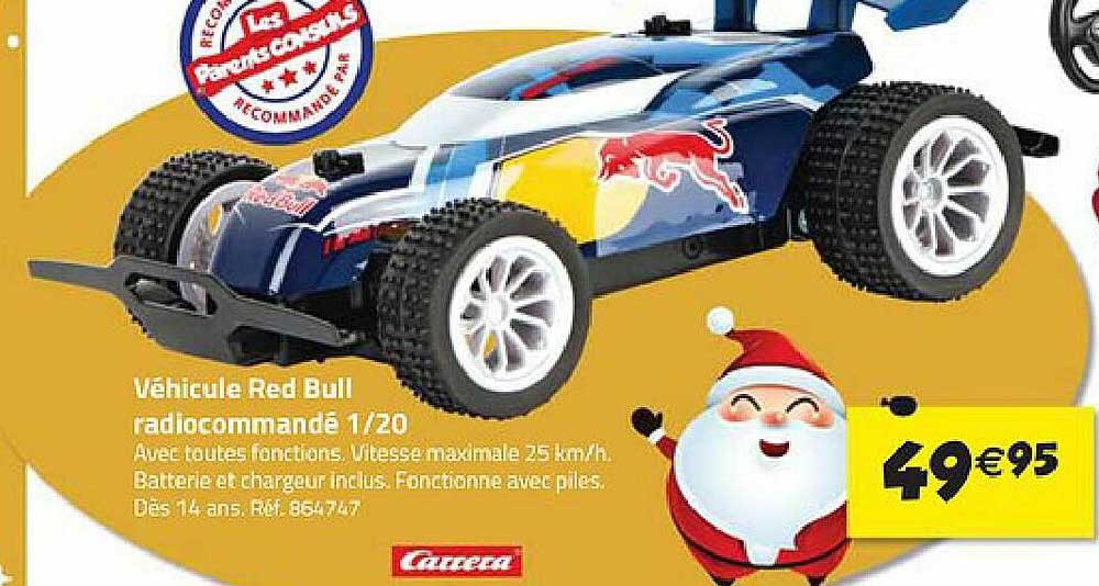 véhicule red bull radiocommandé 1 20 cauera