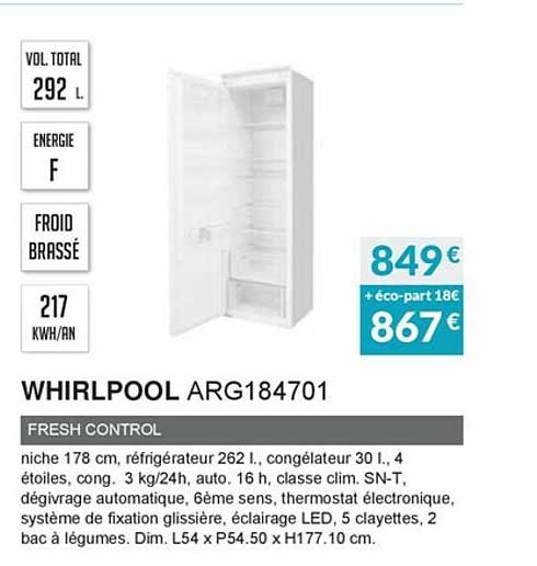 whirlpool art184701 fresh control