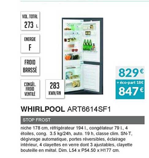 whirlpool art6614sf1 stop frost