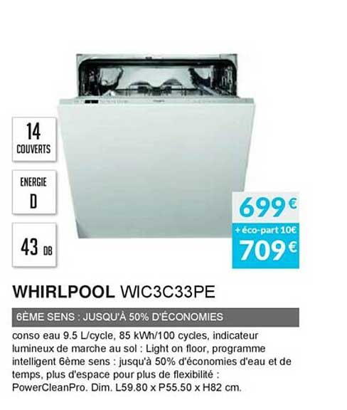 whirlpool wic3c33pe 6ème sens