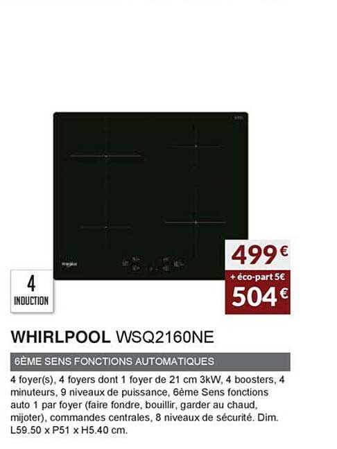 whirlpool wsq2160ne 6ème sens fonctions automatiques