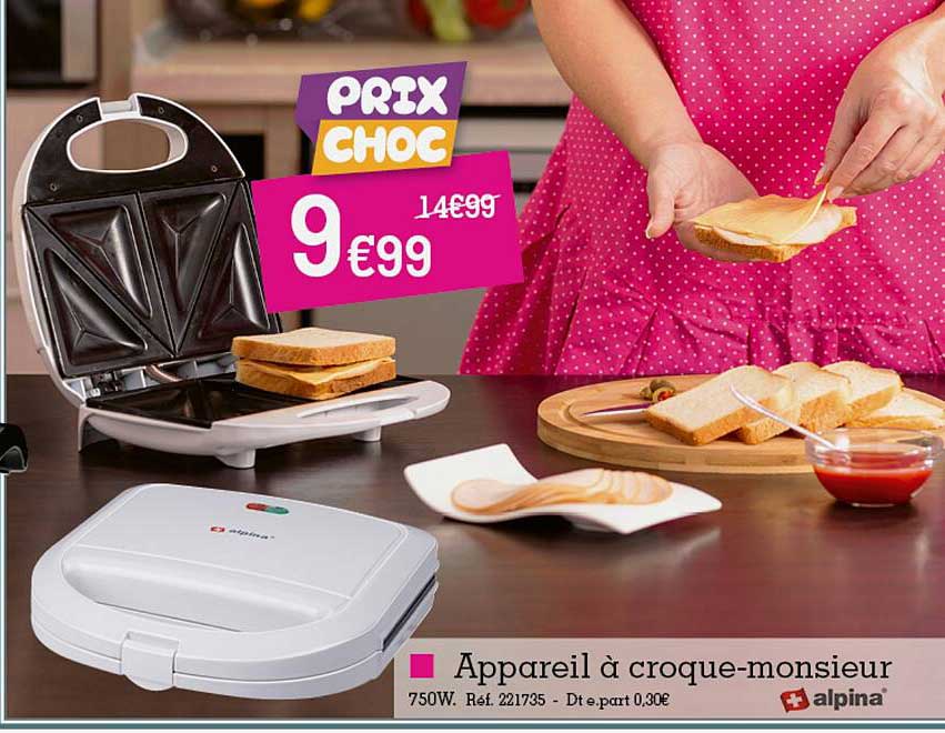 appareil à croque-monsieur alpina