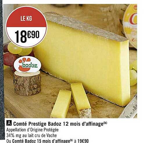 comté prestige badoz 12 mois d'affinage