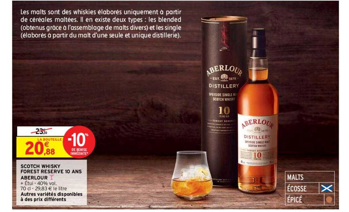 scotch whisky forest réserve 10 ans aberlour