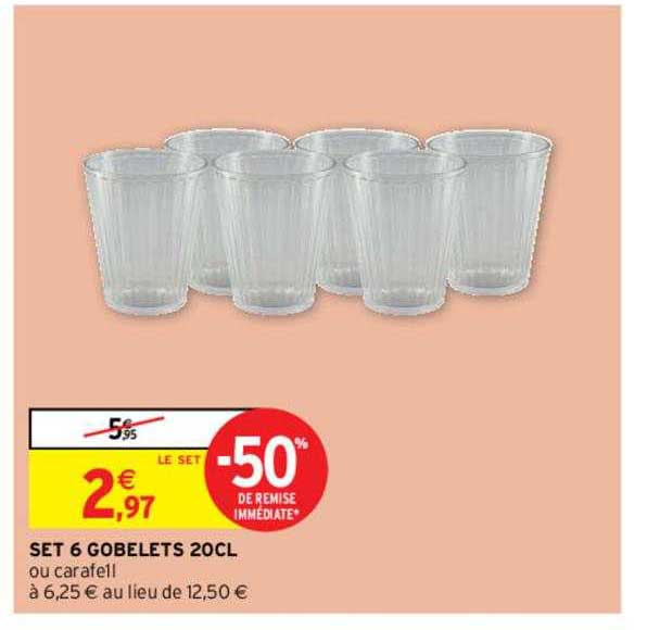 set 6 gobelets 20cl