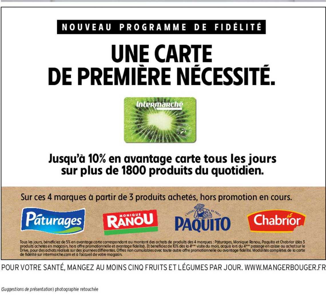 une carte de première nécessité intermarché