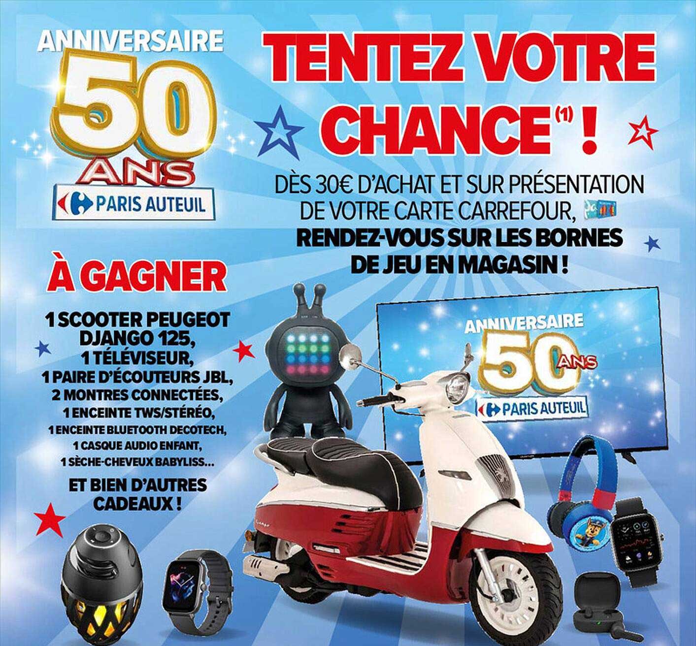 50 ans anniversaire tentez votre chance !