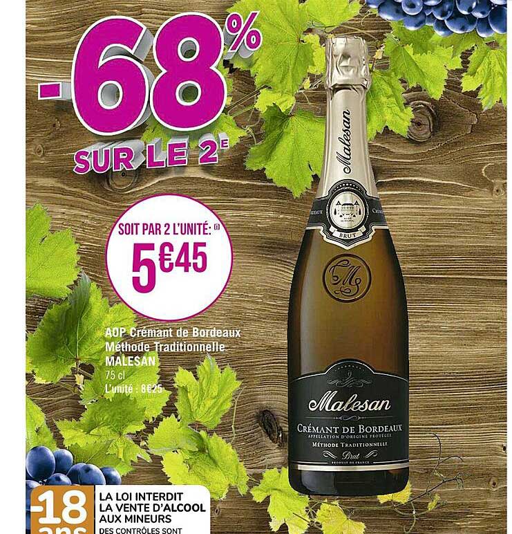 Aop Crémant De Bordeaux Méthode Traditionnelle Malesan