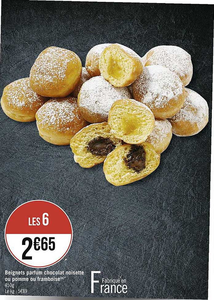 Beignets Parfum Chocolat Noisette Ou Pomme Ou Framboise