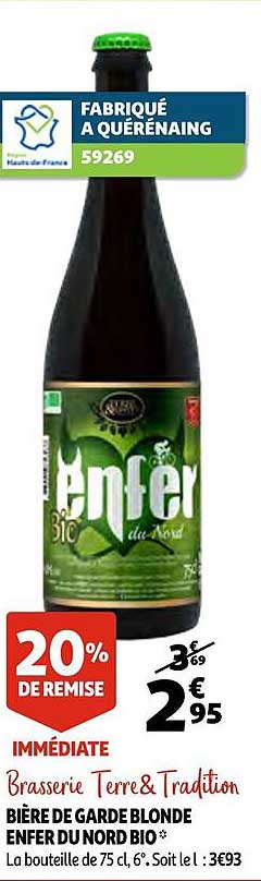 bière de garde blonde enfer du nord bio brasserie terre et tradition