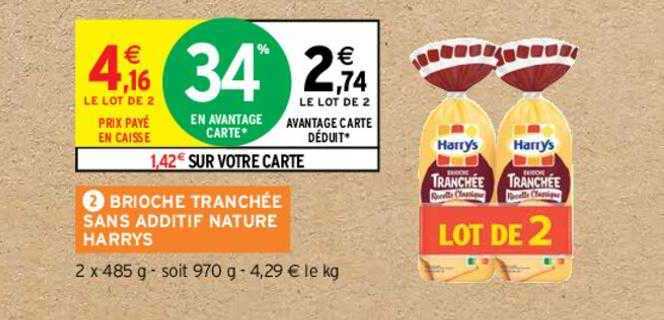 brioche tranchée sans additif nature harrys