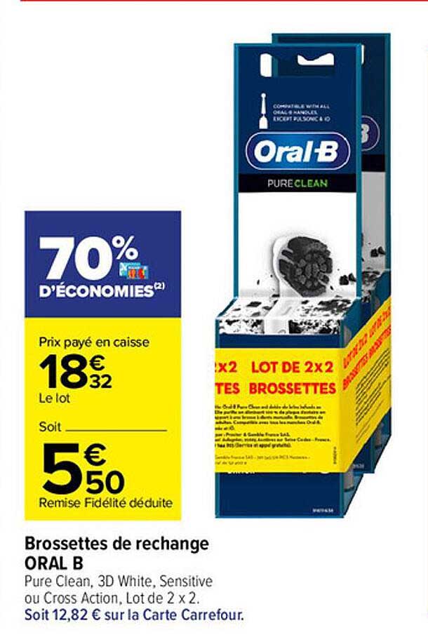 brossettes de rechange oral b