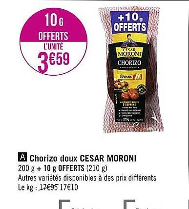 Chorizo Doux Cesar Moroni