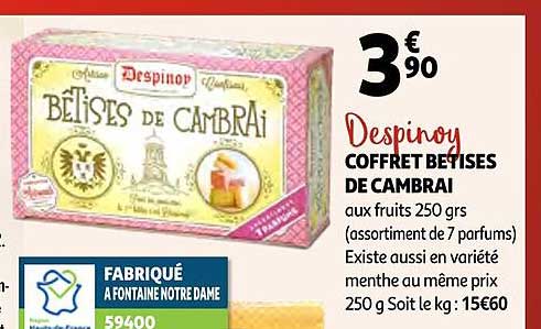 coffret betises de cambrai despinoy