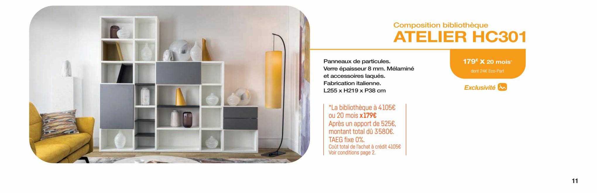 Composition Bibliothèque Atelier Hc301