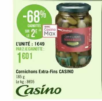 cornichons extra-fins casino