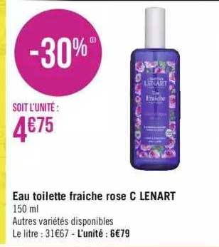 eau toilette fraîche rose c lenart