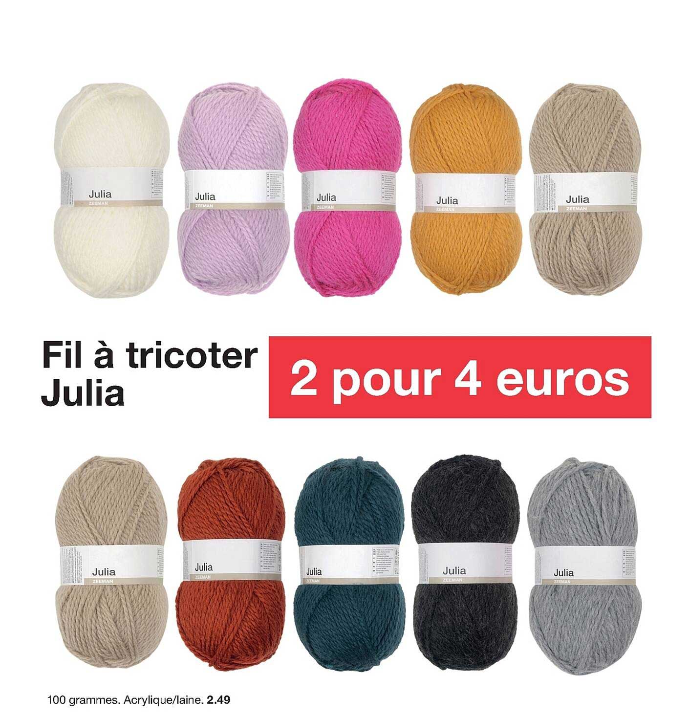 fil à tricoter julia