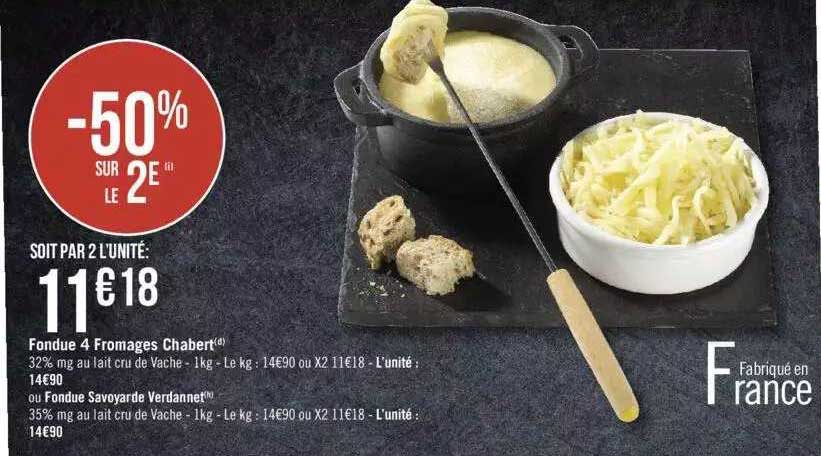 fondue 4 fromages chabert ou fondue savoyarde verdannet