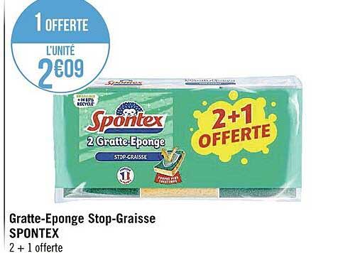 gratte-éponge stop-graisse spontex