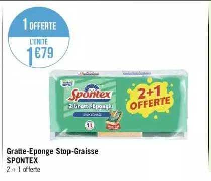 gratte-éponge stop-graisse spontex