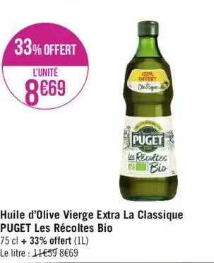 huile d'olive vierge extra la classique puget les récoltes bio